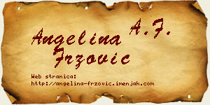 Angelina Fržović vizit kartica